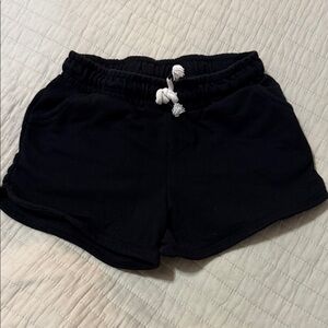 Cat & Jack Black Kids Shorts with White Drawstring size small 6/7